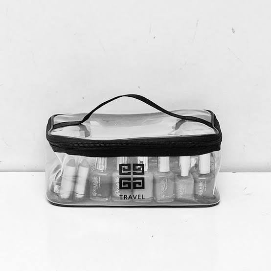 Stylish Transparent Makeup Pouch, Portable Waterproof Transparent Makeup Bag, Large Capacity Zipper Makeup Travel Bag Stylish Transparent Makeup Pouch, Portable Waterproof Transparent Makeup Bag, Large Capacity Zipper Makeup Travel Bag